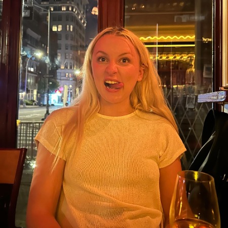 Naiia Rose Ulrich while having a fine dinner at a restaurant